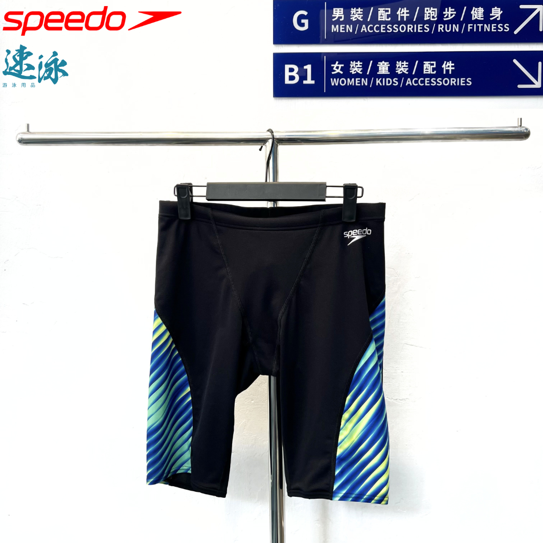 Speedo Mens Allover Digi V-Cut Jammer 男士及膝泳褲