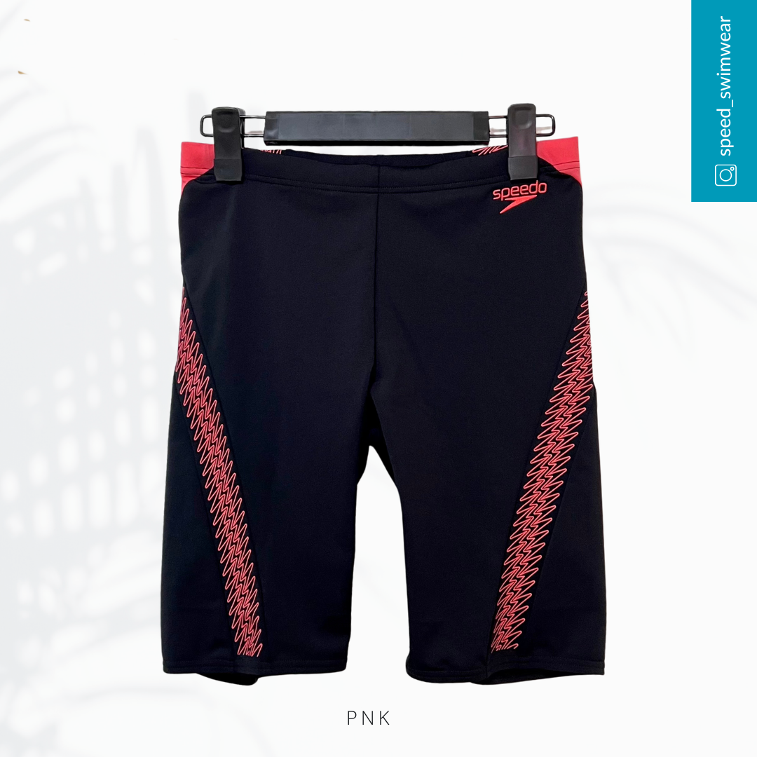 Speedo Men's HyperBoom Splice Jammer Black/Yellow Knee-Length Swim Trunks