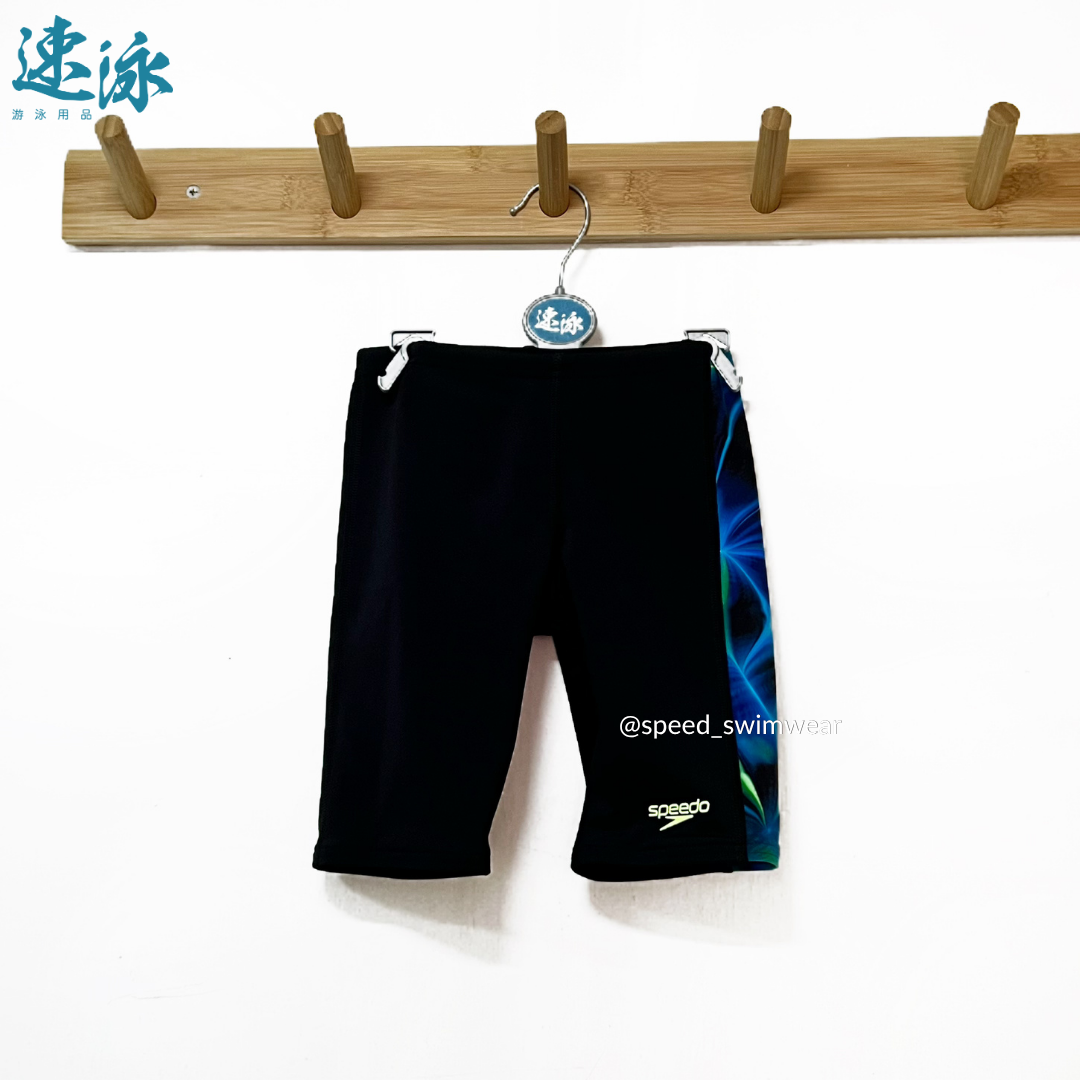 Speedo Junior Allover Print Panel Jammer 男童及膝泳褲