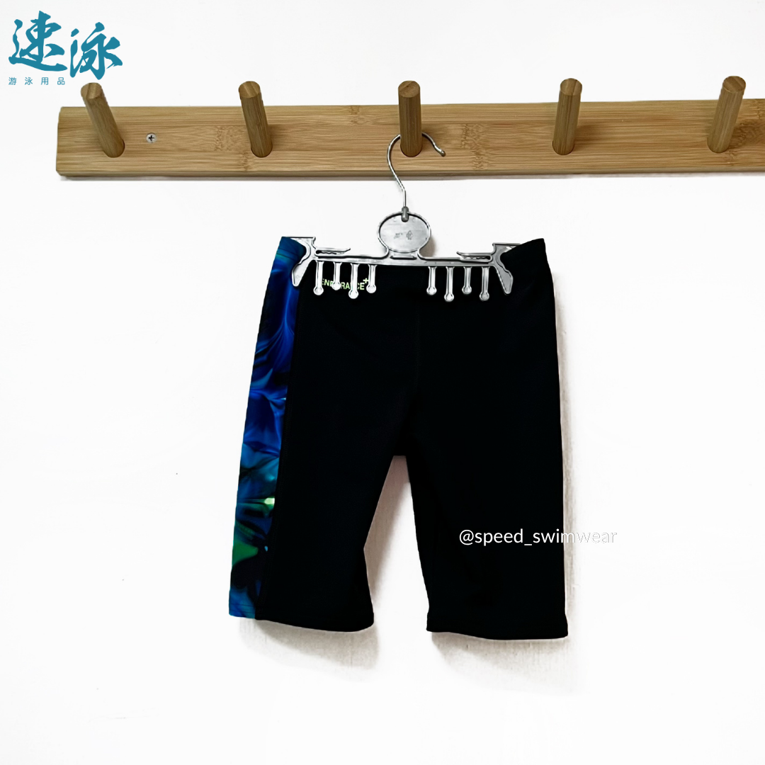 Speedo Junior Allover Print Panel Jammer 男童及膝泳褲