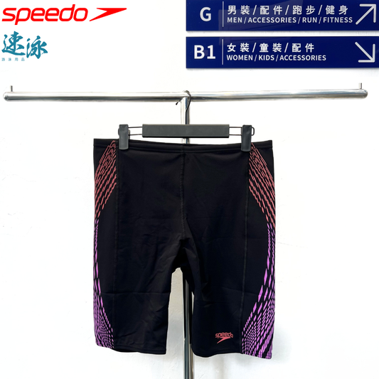 Men's Tech Panel Jammer Black/Coral 男士及膝泳褲