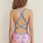 Loop Loop Bloom Stitch Pink One Piece Swimsuit 女士連體泳衣