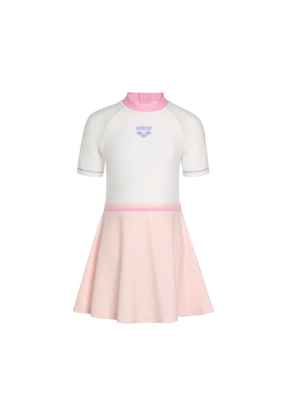 Arena Kids Summer Vista Short Sleeves One Piece Dress With Inner Shorts 女童連身泳衣