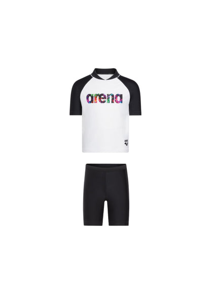 Arena Kids Blossom Logo Print Short Sleeves Sun Protection Set 兒童防曬衫及套裝