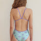 Loop Loop Bloom Stitch Mint One Piece Swimsuit 女士連體泳衣
