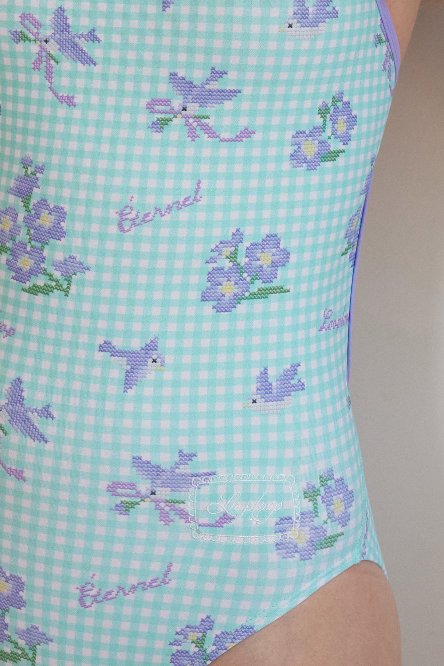 Loop Loop Bloom Stitch Mint One Piece Swimsuit 女士連體泳衣
